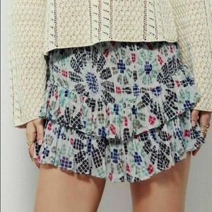 Free People, FP One, Pepita Smocked Floral Skort